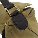 Loewe Puzzle Shoulder Suede Beige Bag — view 4