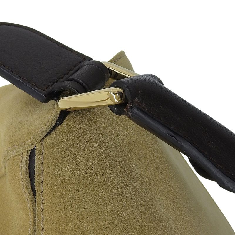 Loewe Puzzle Shoulder Suede Beige Bag — view 5