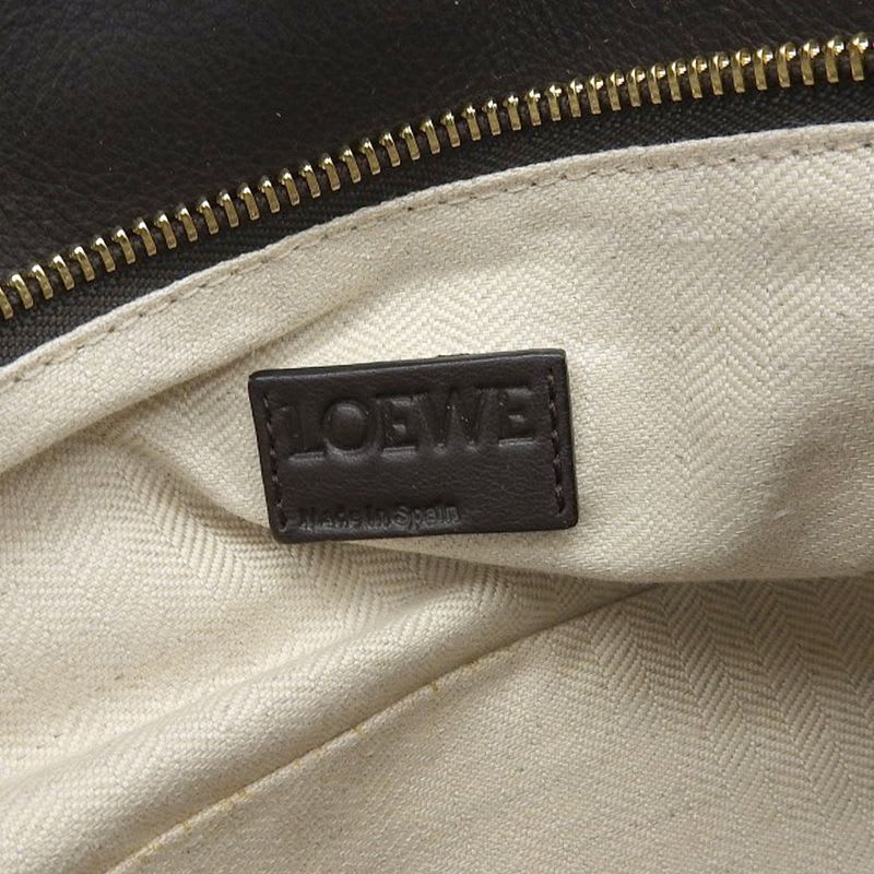 Loewe Puzzle Shoulder Suede Beige Bag — view 8