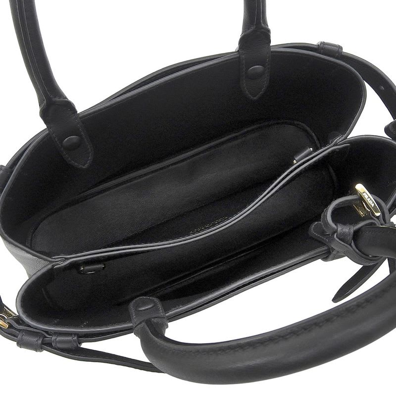 Prada 2-Way Tote Buckle Small Shoulder Bag — view 6