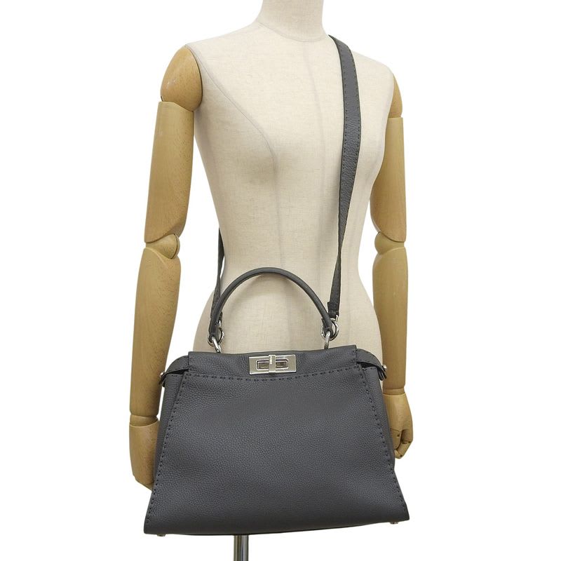 Fendi Peekaboo Selleria Shoulder Bag — view 8