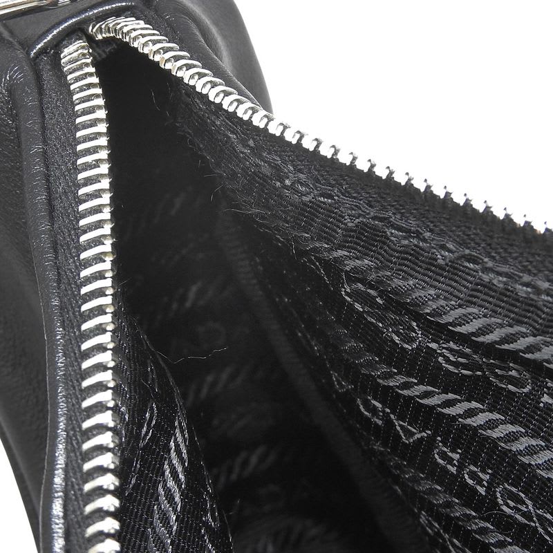 Prada Triangle Shoulder Mini Black Bag — view 6