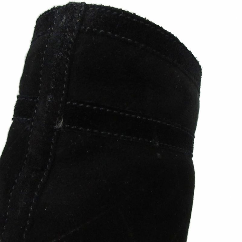 Chanel Quilted Mouton Long Boots Coco Mark Leather 35 Black — view 8