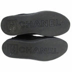 Chanel Quilted Mouton Long Boots Coco Mark Leather 35 Black — view 5