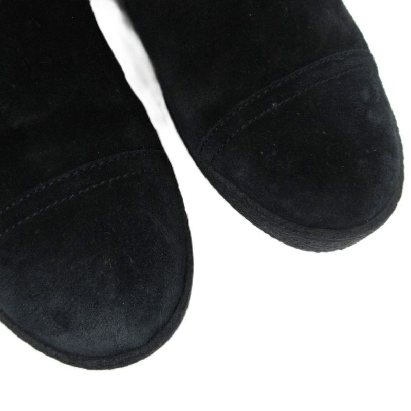 Chanel Quilted Mouton Long Boots Coco Mark Leather 35 Black — view 7