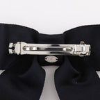Chanel Ribbon Coco Mark Satin Black 22 a Barrette — view 4