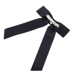Chanel Ribbon Coco Mark Satin Black 22 a Barrette — view 2