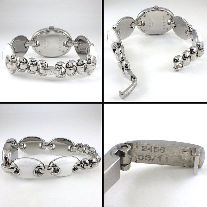 Gucci Watch Marina 121.5 Mirror Surface Dial Oval Link Bracelet — view 3