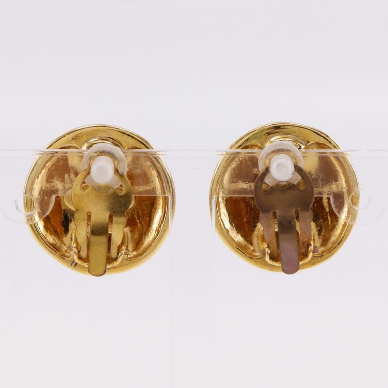 Chanel Coco Mark Vintage Gold Plated 93 P 23.8 g Earrings — view 4