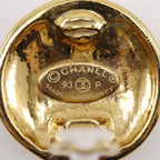 Chanel Coco Mark Vintage Gold Plated 93 P 23.8 g Earrings — view 9