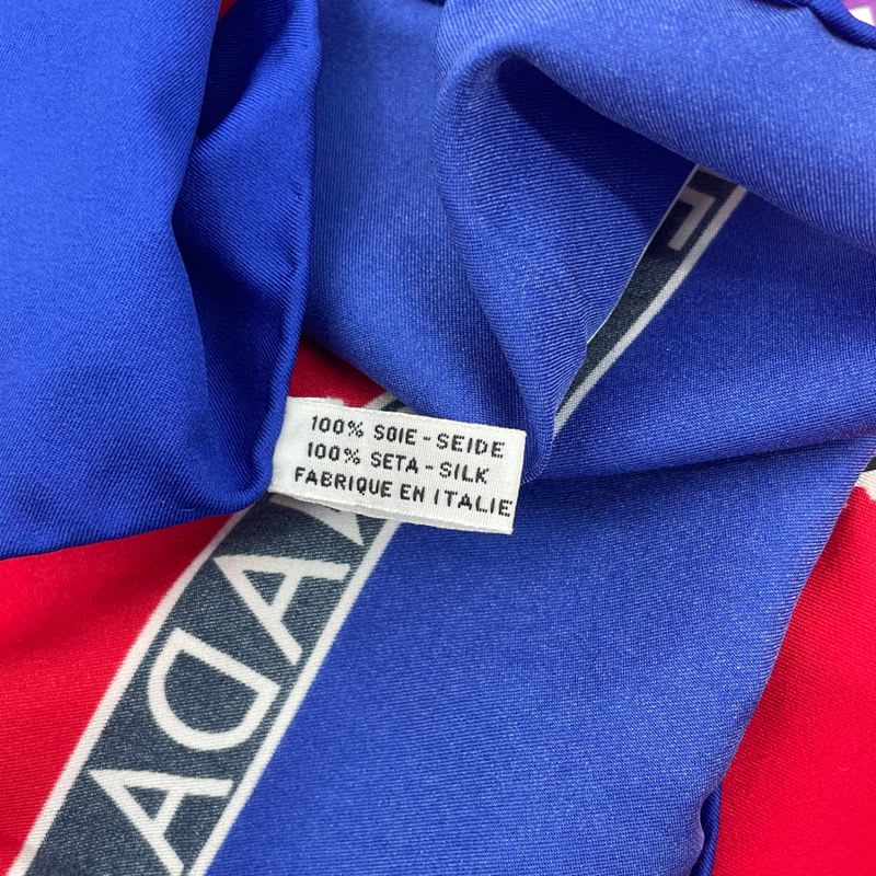 Chanel Scarf Silk Stamp Pattern Coco Mark Multicolor — view 6