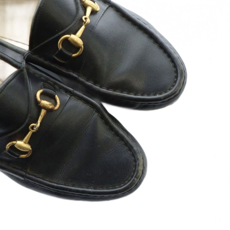 Gucci Loafer Moccasin Leather Horsebit Gold Hardware Logo 35 — view 3