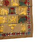 Hermes Scarf Silk Tower Torana Brown — view 5