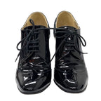 Chanel Boots Short Booties Lace Up Coco Mark Patent Black — view 2