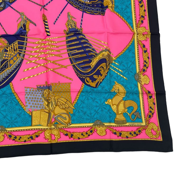 Hermes Scarf Silk Carre 90 LES BISS ONE Devenise The Sailor Of Venice Multicolor — view 5