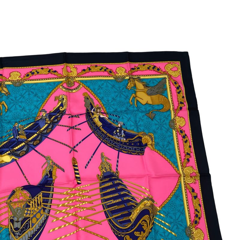 Hermes Scarf Silk Carre 90 LES BISS ONE Devenise The Sailor Of Venice Multicolor — view 3