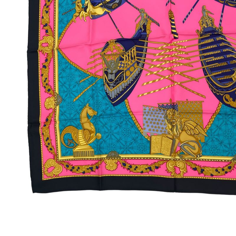 Hermes Scarf Silk Carre 90 LES BISS ONE Devenise The Sailor Of Venice Multicolor — view 4