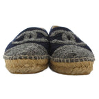 Chanel Coco Marc Espadrilles Slip-on Shoes Melton Navy JS GY18 — view 2