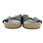 Chanel Espadrille Sandals Coco Marc Pearl Bijoux 38 Black UO GY18 — view 3