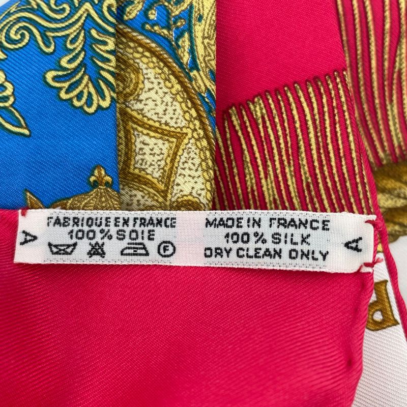 Hermes Carre 90 Scarf Silk Saber Decorative Bag Poste Et Cavalerie Red — view 6