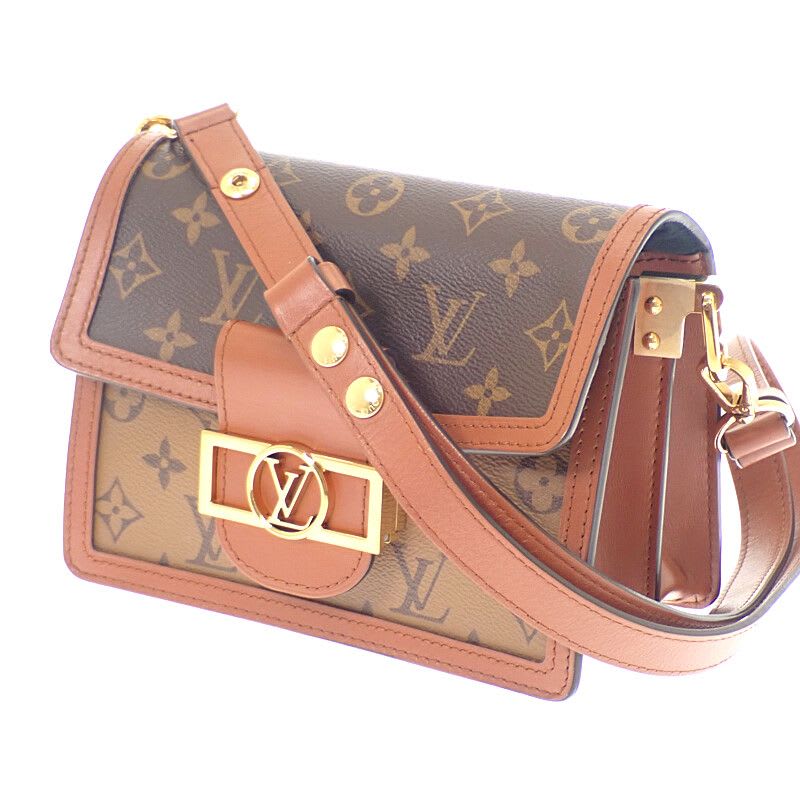 Louis Vuitton Dauphine Mini Monogram Shoulder Bag Canvas Brown — view 4