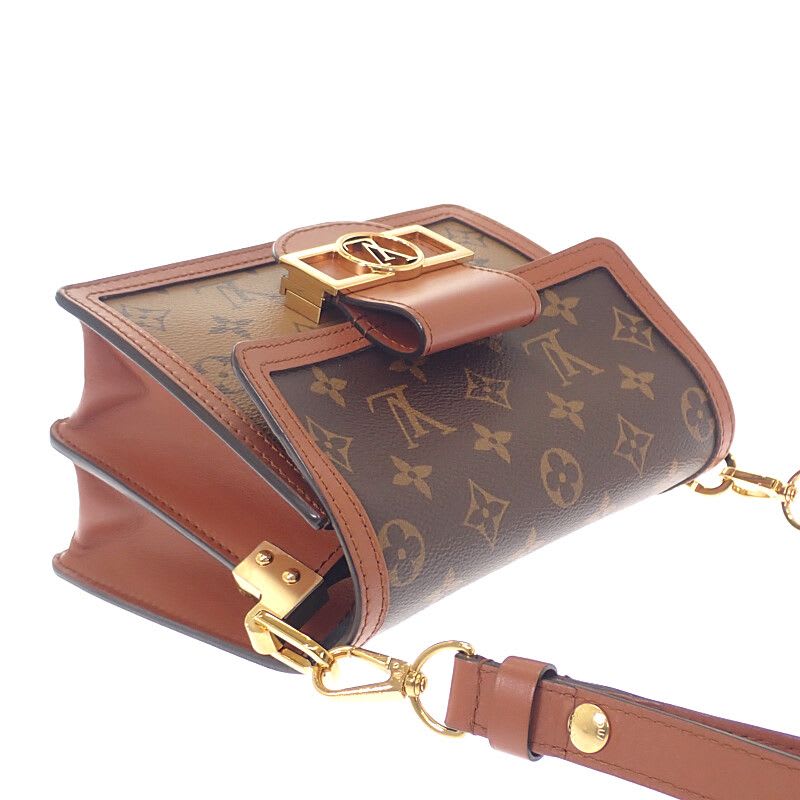 Louis Vuitton Dauphine Mini Monogram Shoulder Bag Canvas Brown — view 9
