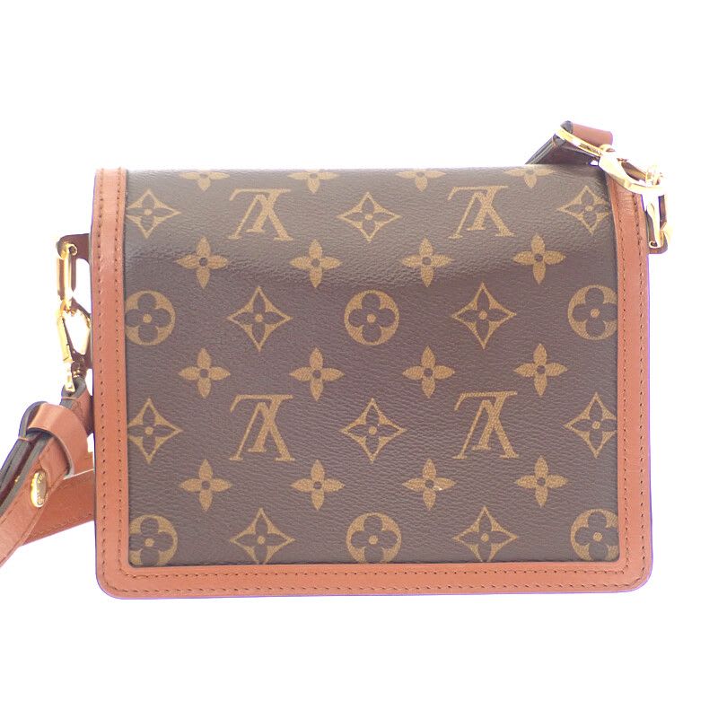 Louis Vuitton Dauphine Mini Monogram Shoulder Bag Canvas Brown — view 5