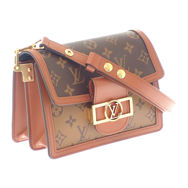 Louis Vuitton Dauphine Mini Monogram Shoulder Bag Canvas Brown — view 3