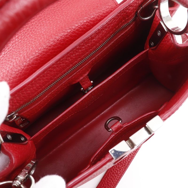 Louis Vuitton Capucines BB 2-Way Shoulder Taurillon Leather Red Tr2135 — view 6