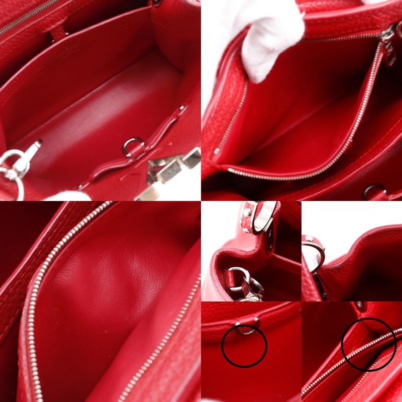 Louis Vuitton Capucines BB 2-Way Shoulder Taurillon Leather Red Tr2135 — view 8