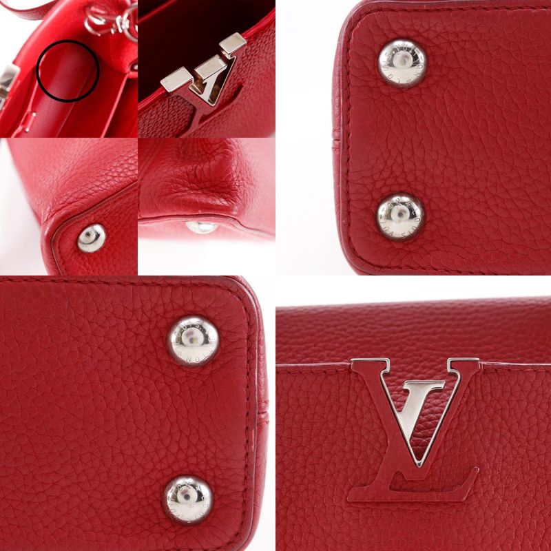 Louis Vuitton Capucines BB 2-Way Shoulder Taurillon Leather Red Tr2135 — view 9