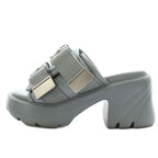Bottega Veneta Flash Sandals Heel Nylon Leather 36 Light Blue AN16 — view 2