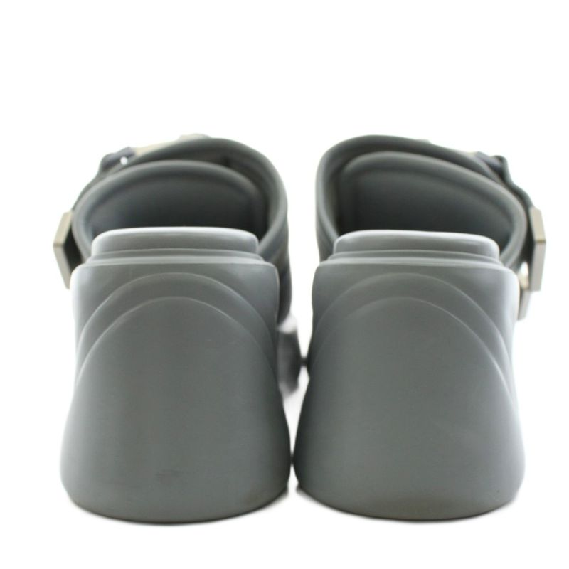 Bottega Veneta Flash Sandals Heel Nylon Leather 36 Light Blue AN16 — view 3
