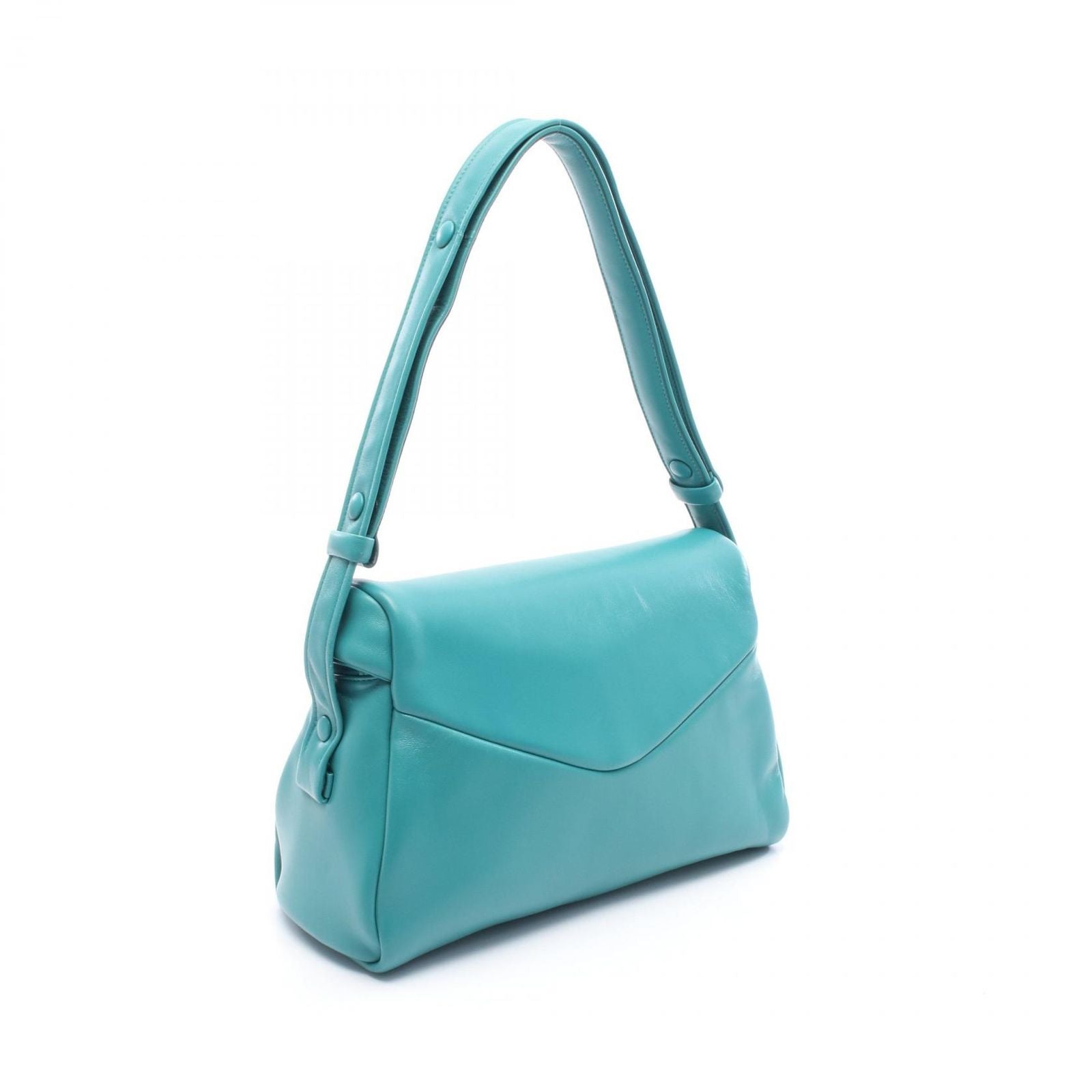 Prada Shoulder Bag Signeau 1 Bc165 Emerald Green Leather — view 2