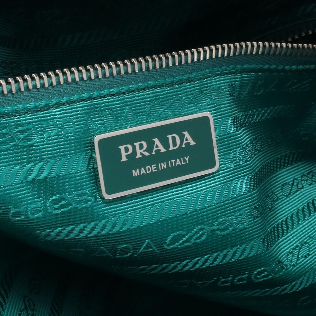 Prada Shoulder Bag Signeau 1 Bc165 Emerald Green Leather — view 4