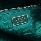 Prada Shoulder Bag Signeau 1 Bc165 Emerald Green Leather — view 4