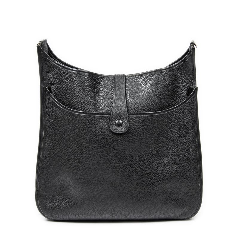 Hermes Evelyne II Black Clemence Leather — view 6