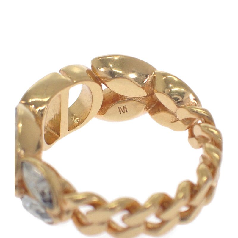 Christian Dior 30 Montaigne Ring M Size R2513 Womcy d03 S GP Metal Crystal — view 8