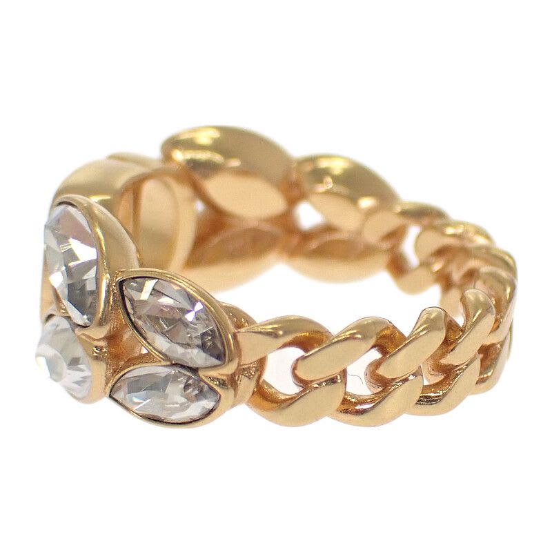 Christian Dior 30 Montaigne Ring M Size R2513 Womcy d03 S GP Metal Crystal — view 5