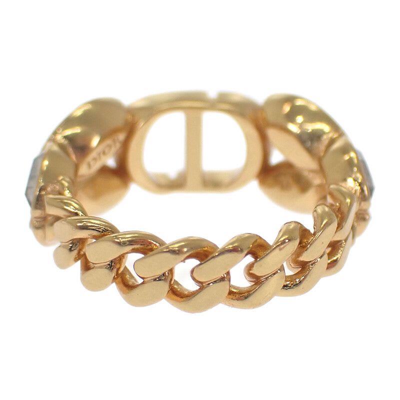 Christian Dior 30 Montaigne Ring M Size R2513 Womcy d03 S GP Metal Crystal — view 3