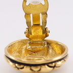 Chanel Coco Mark Quilted Vintage Gold Plated 25 23.6 g Earrings — view 8