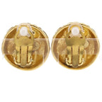 Chanel Coco Mark Quilted Vintage Gold Plated 25 23.6 g Earrings — view 4
