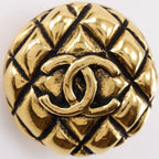 Chanel Coco Mark Quilted Vintage Gold Plated 25 23.6 g Earrings — view 6