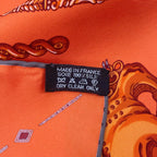 Hermes Scarf Silk Carre 90 Nomades Nomad Orange Box — view 9