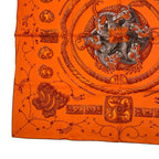 Hermes Scarf Silk Carre 90 Nomades Nomad Orange Box — view 5