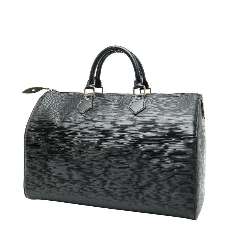 Louis Vuitton Epi Speedy 35 Handbag Boston Bag Noir Black Leather — view 2