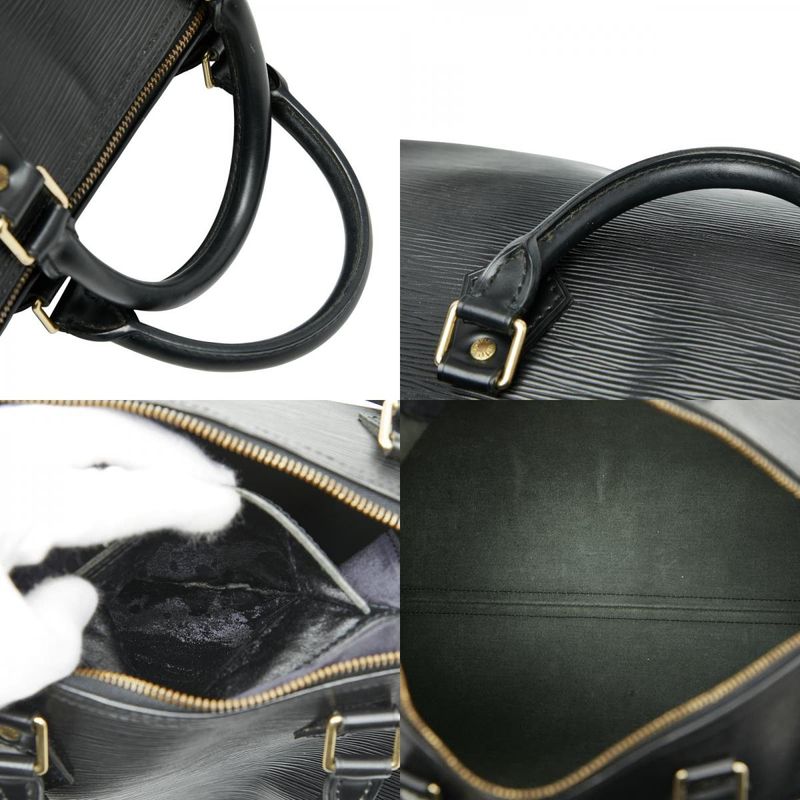 Louis Vuitton Epi Speedy 35 Handbag Boston Bag Noir Black Leather — view 9