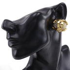 Chanel Coco Mark Vintage Gold Plated Rhinestone 23 34.1 g Earrings — view 3