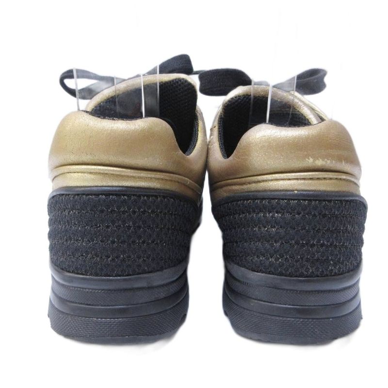 Chanel Sneakers Coco Mark Leather Cut-out Lace Up 36 — view 3