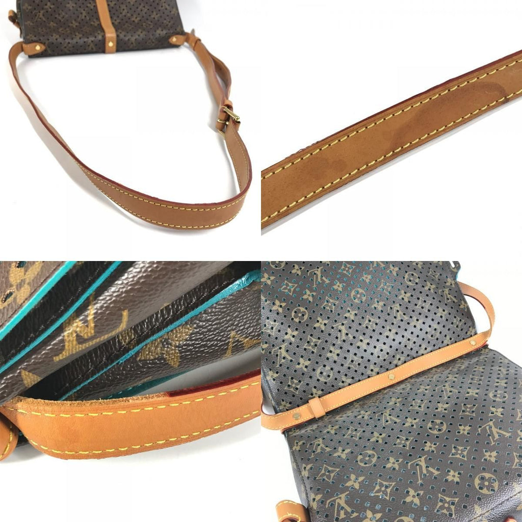 Louis Vuitton Shoulder Bag Floresomur Monogram Canvas Turcoise Blue — view 7